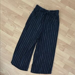 Aritzia Black and White Striped Pants